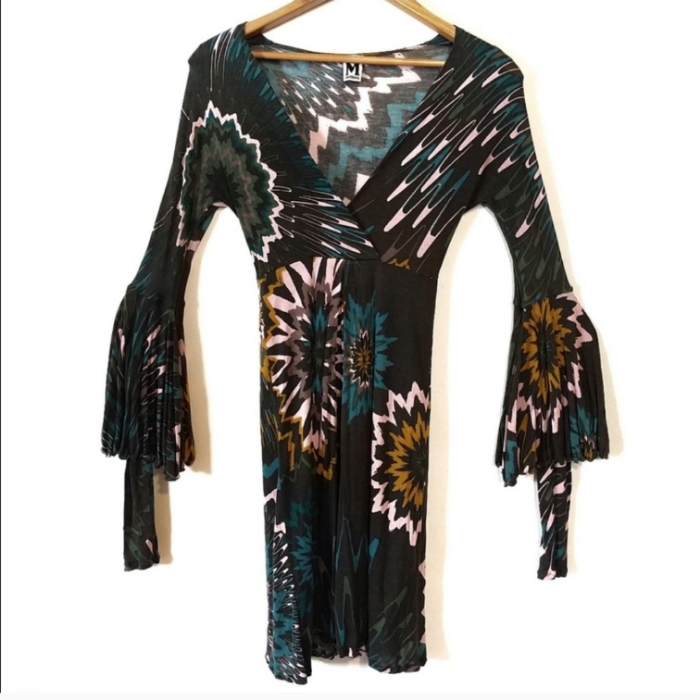 Missoni Deep V Bell Sleeve Dress. Size 2